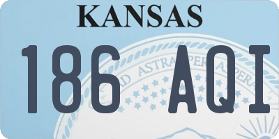 KS license plate 186AQI