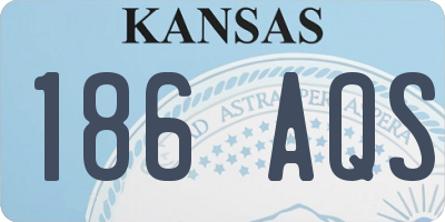 KS license plate 186AQS