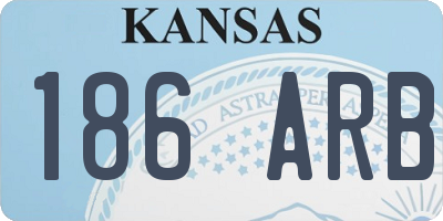 KS license plate 186ARB