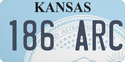 KS license plate 186ARC