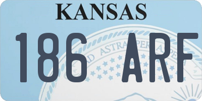 KS license plate 186ARF