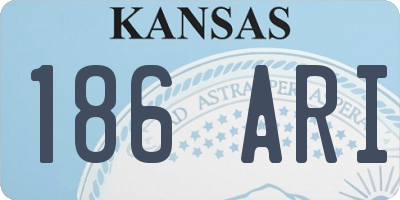KS license plate 186ARI
