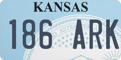 KS license plate 186ARK