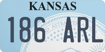 KS license plate 186ARL