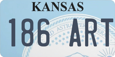 KS license plate 186ART