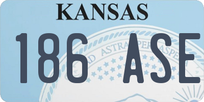 KS license plate 186ASE
