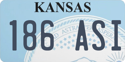 KS license plate 186ASI