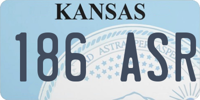 KS license plate 186ASR