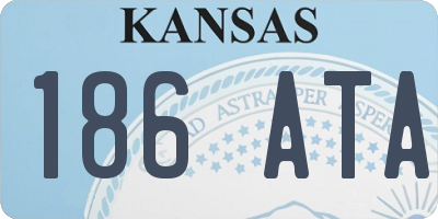 KS license plate 186ATA