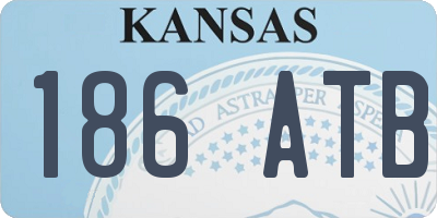 KS license plate 186ATB