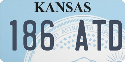 KS license plate 186ATD