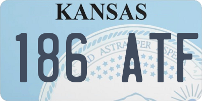 KS license plate 186ATF