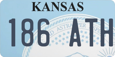 KS license plate 186ATH