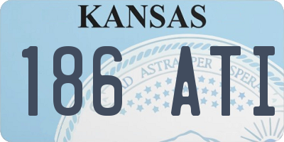 KS license plate 186ATI