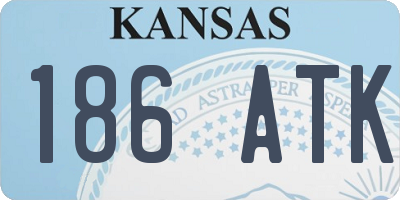 KS license plate 186ATK