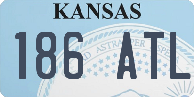 KS license plate 186ATL