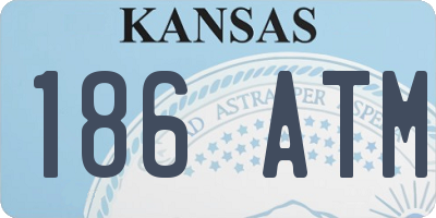 KS license plate 186ATM