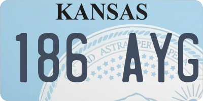KS license plate 186AYG