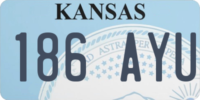KS license plate 186AYU