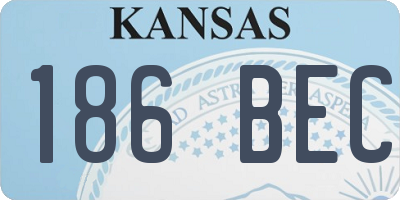 KS license plate 186BEC