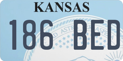 KS license plate 186BED