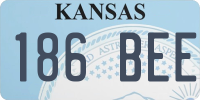 KS license plate 186BEE
