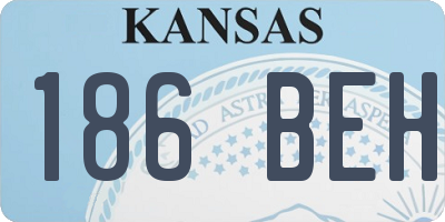 KS license plate 186BEH