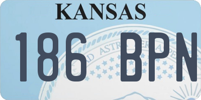 KS license plate 186BPN