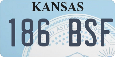 KS license plate 186BSF