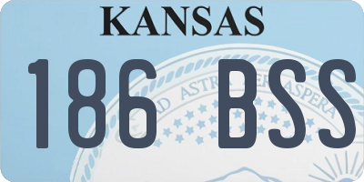 KS license plate 186BSS