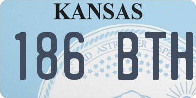 KS license plate 186BTH