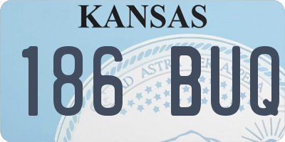 KS license plate 186BUQ