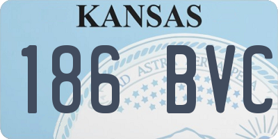 KS license plate 186BVC