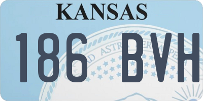 KS license plate 186BVH