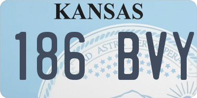 KS license plate 186BVY