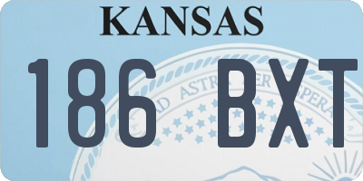 KS license plate 186BXT