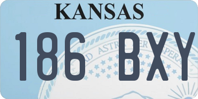 KS license plate 186BXY
