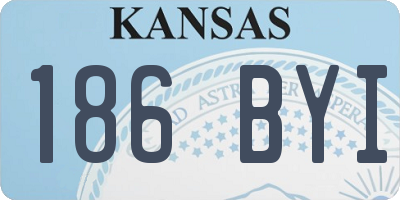 KS license plate 186BYI