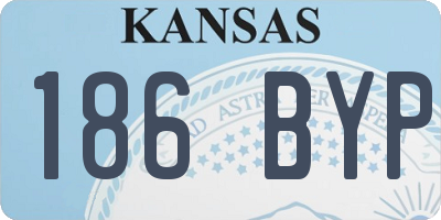 KS license plate 186BYP