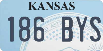 KS license plate 186BYS