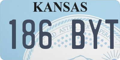 KS license plate 186BYT
