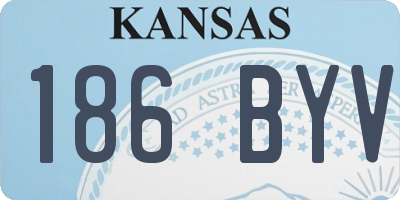 KS license plate 186BYV