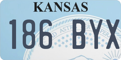 KS license plate 186BYX