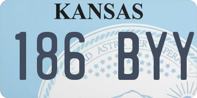KS license plate 186BYY