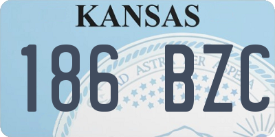 KS license plate 186BZC