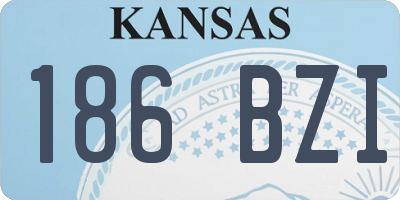 KS license plate 186BZI