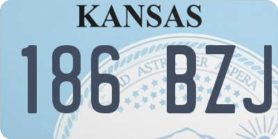 KS license plate 186BZJ