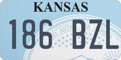 KS license plate 186BZL