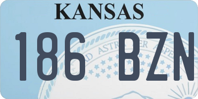 KS license plate 186BZN