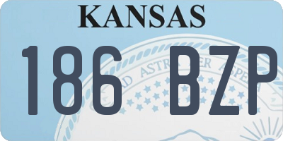 KS license plate 186BZP